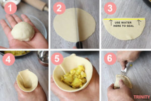 How to fill and seal a samosa