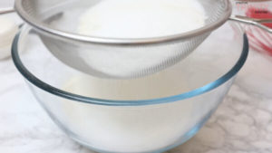 sieving self-rising flour